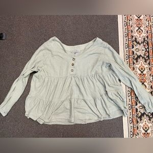 Long Sleeve Light Green Sweater